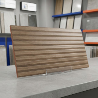 Волнат кор низ 02 керамическая плитка матовая темная рельеф 30х60 см Gracia ceramica Walnut brown wall 02 - 8шт 1.44м2