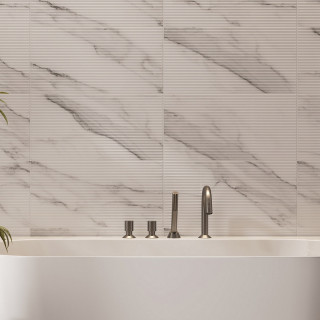 Каррара серая глянец верх 01 керамическая плитка светлая 30х60 см Gracia ceramica Carrara grey glossy wall 01 - 8шт 1.44м2