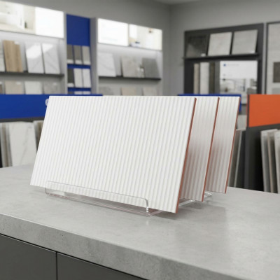 Моно белый низ 03 керамическая плитка глянцевая светлая 30х60 см Gracia ceramica Mono white wall 03 - 8шт 1.44м2
