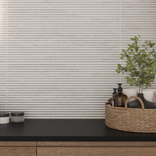 Травертин серый верх 01 керамическая плитка матовая светлая 30х60 см Gracia ceramica Travertine grey wall 01 - 8шт 1.44м2