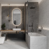 Стоун серая низ 02 керамическая плитка матовая темная 30х60 см Gracia ceramica Stone grey wall 02 - 8шт 1.44м2