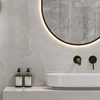 Оникс серая низ 03 керамическая плитка глянцевая рельефная 30х60 см Gracia ceramica Onice grey wall 03 - 8шт 1.44м2 2