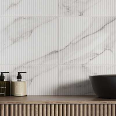 Каррара серая мат верх 01 керамическая плитка матовая светлая 30х60 см Gracia ceramica Carrara grey matt wall 01 - 8шт 1.44м2